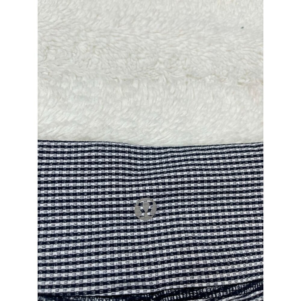 Lululemon Crop Leggings 4 Gingham Wunder Under Black White Mid-Rise - Picture 3 of 7